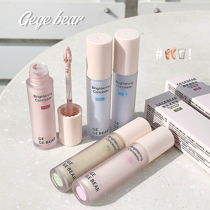 New Product Gogo Bear Brightening Concealer Covers Acne Marks, Tear Troughs and Dark Circles, Long-Lasting Waterproof Non-Stuck Powder Concealer
