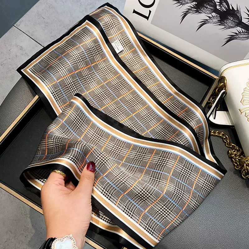 夏季丝巾小长条领带脖子配饰真丝领巾搭衬衣桑蚕丝围巾女细窄飘带