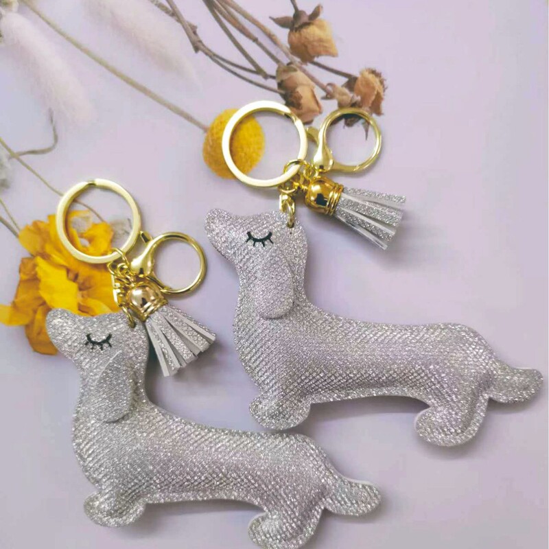 New Flash Diamond Leather Car Keychain Pendant Accessories Cross Border Sequins Poodle Bag Hanging Accessories Mobile Phone Doll Animal New Flash Diamond Leather Car Keychain Pendant Accessories Cross Border Sequins Poodle Bag Hanging Accessories Mobile Phone Doll Animal