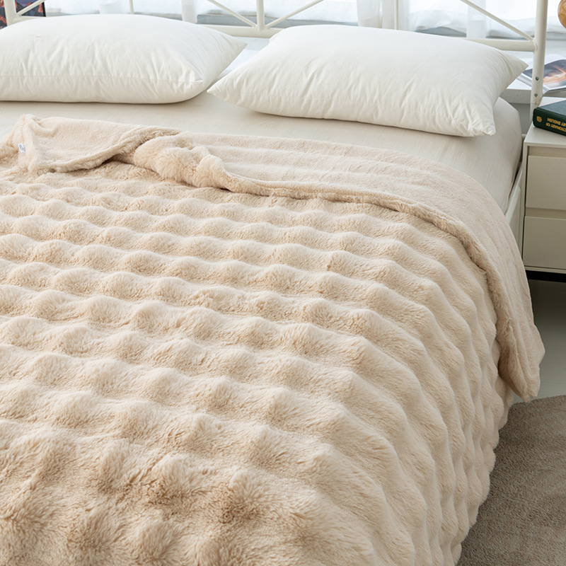 Burbuja conejo-como manta engrosada manta caliente Four Seasons sofá manta Oficina almuerzo manta aire acondicionado manta al por mayor