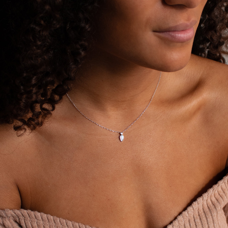 Fashion Water Droplets Copper Necklace Zircon Copper Necklaces