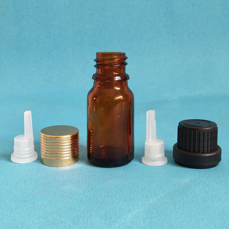 10ml精油瓶茶色精油瓶透明玻璃瓶化妆品分装瓶药用精油瓶现货
