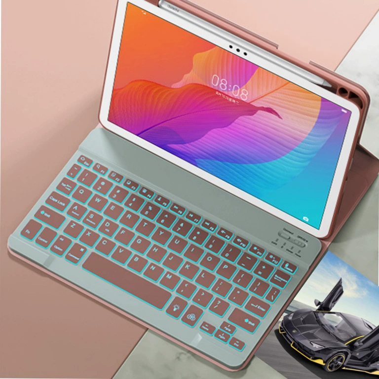 Bluetooth-клавиатура-кейс, совместим с iPad Pro 11 и несколькими моделями iPad, подсветка и магнит