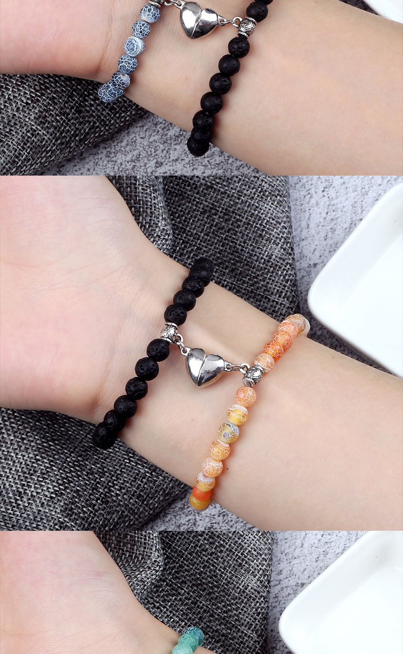 Bracciali di coppia magnetici a cuore gioielli per amici_voghion.com