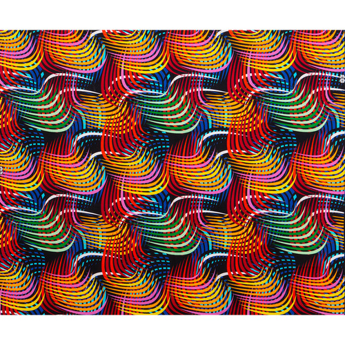 African wax printed cotton fabric with double-sided geometric patterns