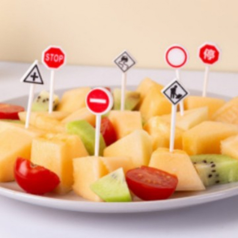 Japón hogar dibujos animados horquilla de fruta creativa para niños animales lindos horquilla de fruta de plástico set Bento stick