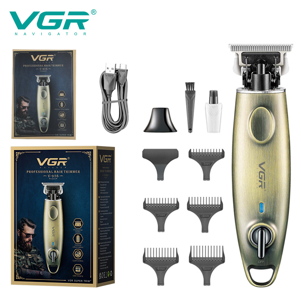 VGR978 Professionele elektrische haartrimmer voor mannen, oplaadbaar, salonkwaliteit, voor thuisgebruik en persoonlijke verzorging._voghion.com