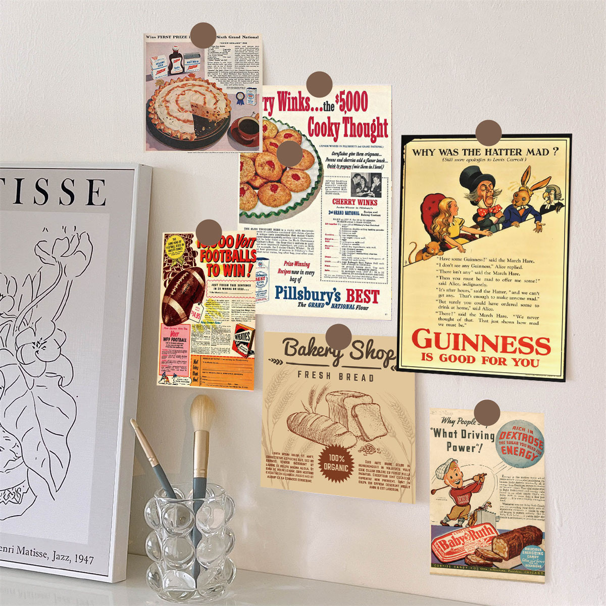 postal card Stationery Type Vintage Style Poster Coated Paper Wall Art