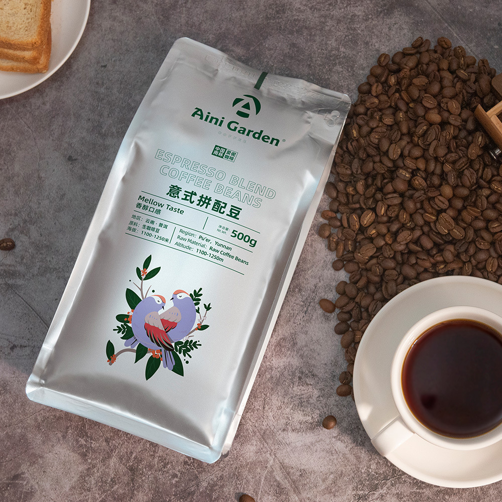 Organic Special Blend Espresso Coffee Beans Medium Roast Premium Mellow Roasted Beans, Hand-poured Black Coffee, Bag of 500g