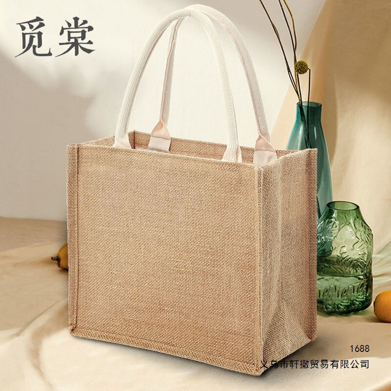 Same style as in the mall: linen tote bag, lunch bag, waterproof linen bag, hand-held bag for outings, women's bag, tote bag Same style as in the mall: linen tote bag, lunch bag, waterproof linen bag, hand-held bag for outings, women's bag, tote bag