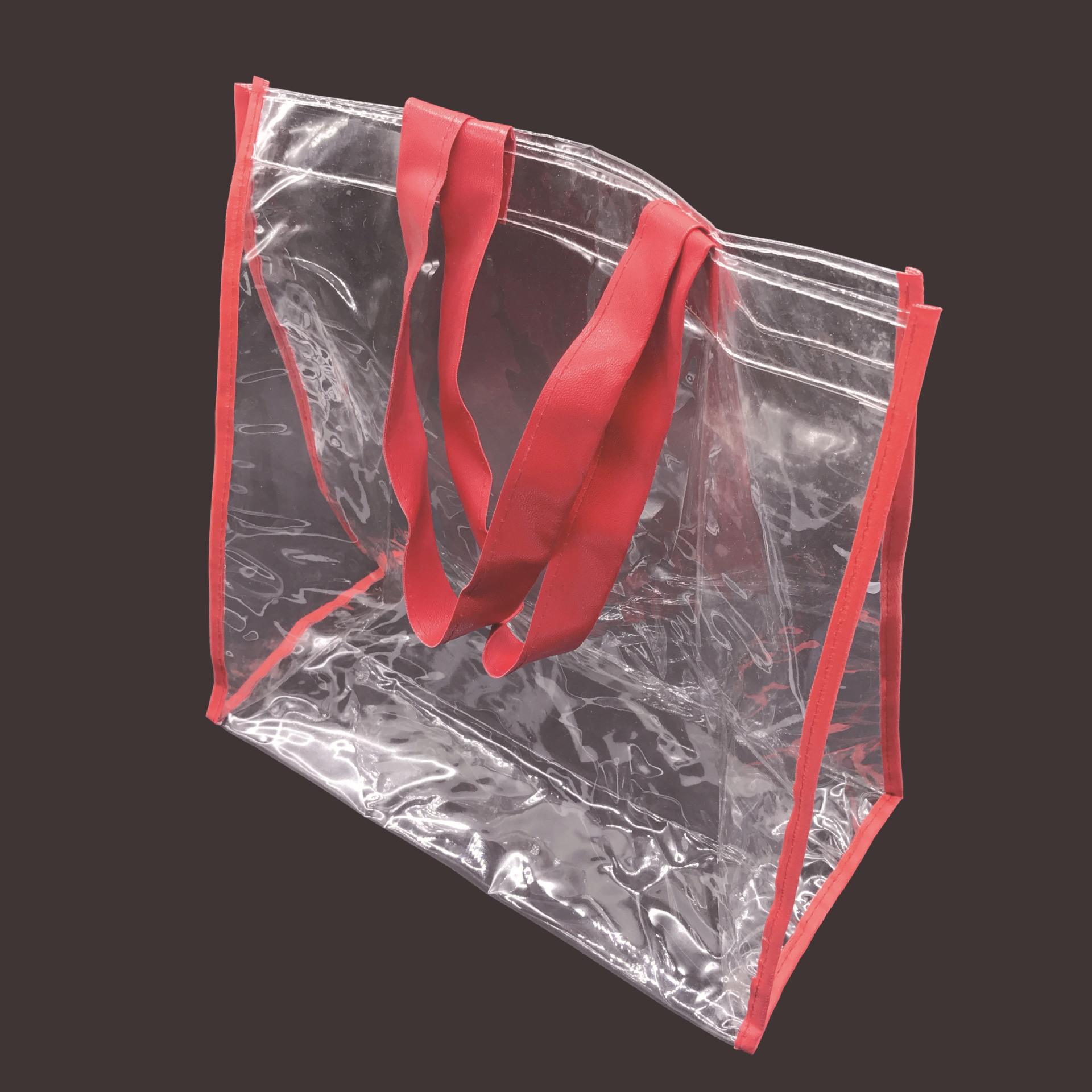 诚意苍南30丝pvc车缝透明手提 塑料袋