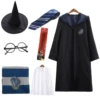 (Seven -piece set) Blue Solo Robe+Tie+Scarf+Mirror Frame+Magic Bant+Witcher Hat+Shirt