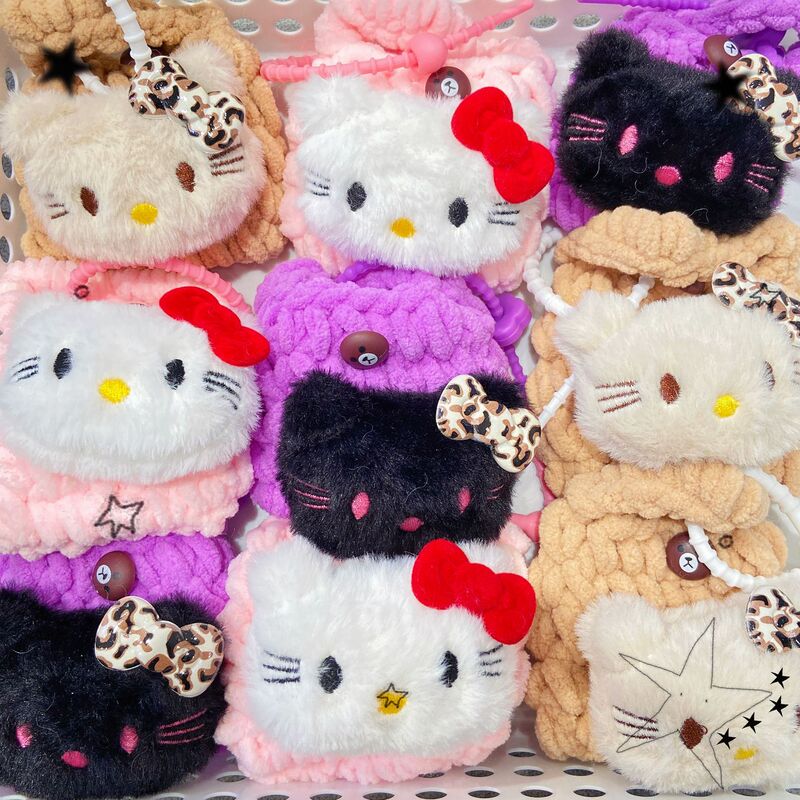 New Cartoon Woolen Woven Wallet (30 Pieces/Basket) High-Looking Cute Cat Bag Decoration Pendant