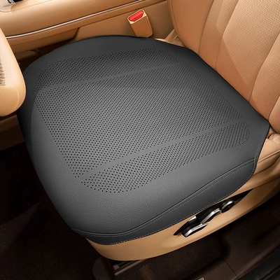 Cool Single-Piece Main Driver's Seat Cover — Seat cushion, seat cover - noble-black-punched-breathable-full-edge-single-seat-cushion