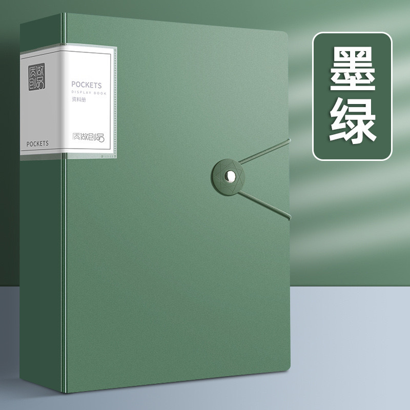 Bolsa de almacenamiento de papel de examen de estudiantes bolsas de libro de gran capacidad bolsas de archivos de inspección de producción carpeta de hebilla papelería de oficina de color sólido