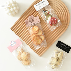 Ins-style cookie packaging bag cranberry glutinous rice boat nougat snowflake brittle transparent bag paper cup cake dessert bag