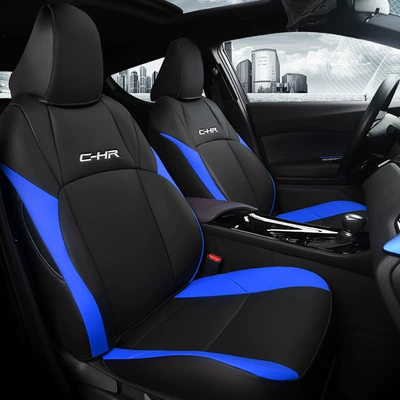 Four Seasons Pad Special Seat Cover Cushion Car Seat - black-and-blue-full-leather-standard-version-chr-special-five-seats
