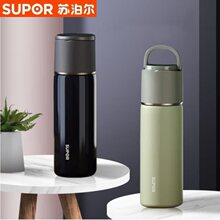 苏泊尔适用保温杯女男士高颜值大容量不锈钢高档泡茶水杯便携杯子