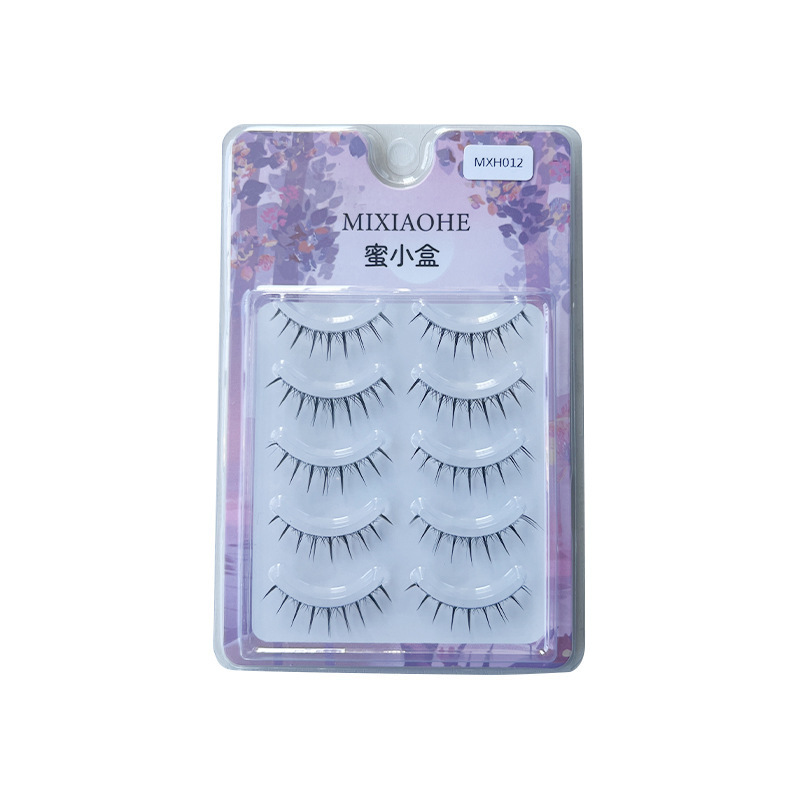 蜜小盒泰妆cos整条假睫毛浓密透明梗自然小恶魔仙子毛太阳花混血