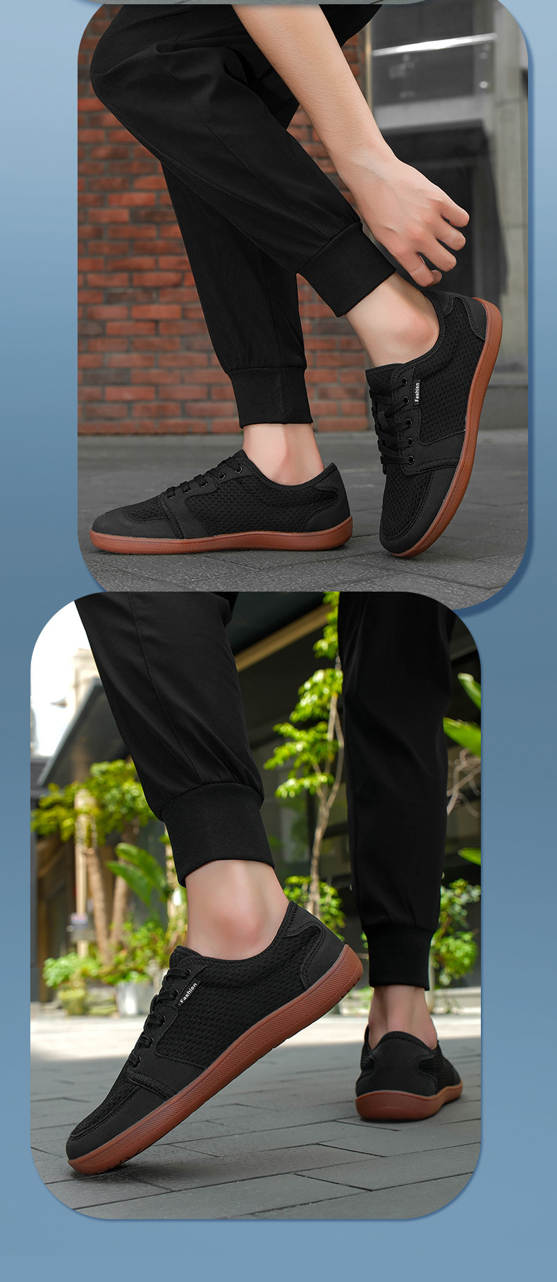 Trendy Moral Training Board Shoes For Men, Mesh Breathable Versatile Sports Casual Shoes, Outdoor Wide-toe Shoes_vogvips.com