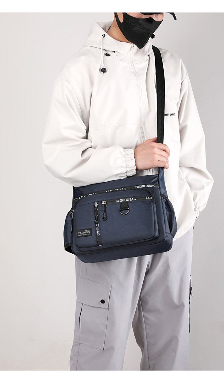 New 2024 men's bag, large-capacity casual men's crossbody bag, waterproof single-shoulder bag, multi-layered business versatile travel bag undefined