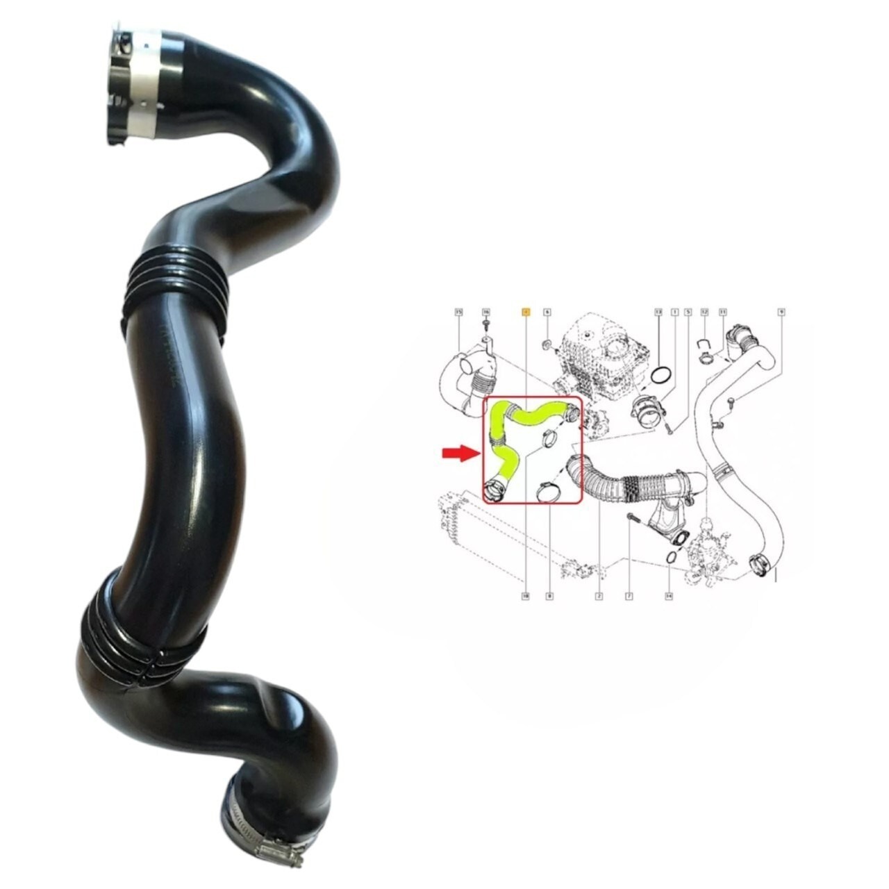 14460-5593R 144605593R Is Suitable for Renault Waster 2.3 (2010-2016) Intake Hose