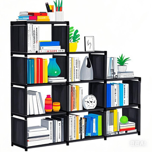 Storage Rack for Organizing Small Kitchen Items, Layered Household Simple Bookshelf, Minimalist Storage