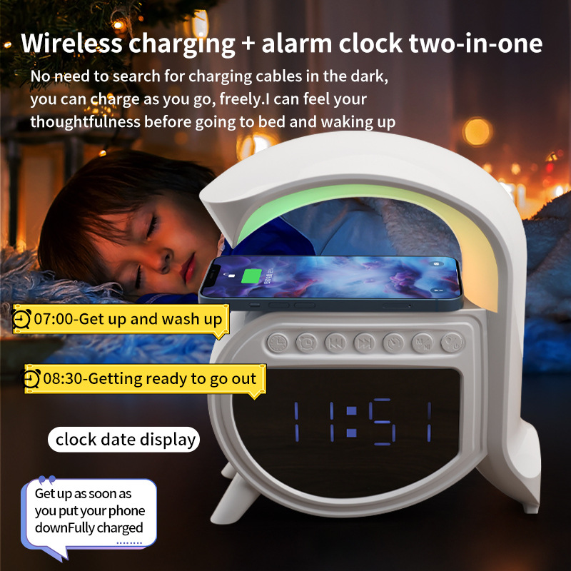 Nuevo altavoz Bluetooth inalámbrico transfronterizo pequeño aA16 inalámbrico reloj de alarma de ruido blanco altavoz Bluetooth sonido