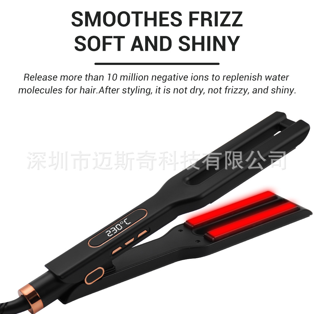 2021新款 4 PTC 加热器双效直发器专业快速电动直发 LED 数码