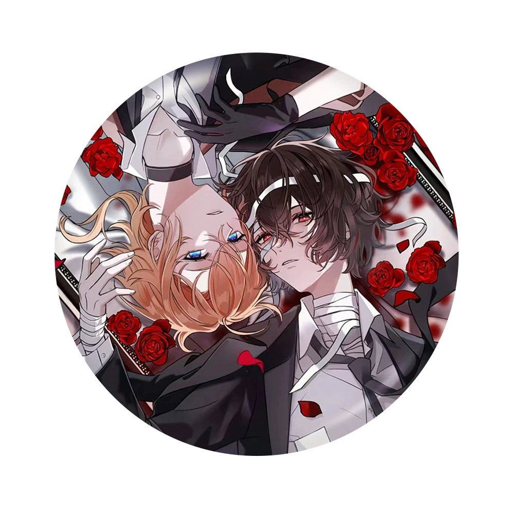 Подарочный набор (Wen Haoye) Bungo Stray Dogs — Nakahara Chuuya & Dazai Osamu, 6 предметов (брелок/карты/значки)
