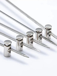 Grill Oven Tongs Clip Stainless Steel Skewers Bamboo Skewers Fixed Non-Slip Barbecue Clip