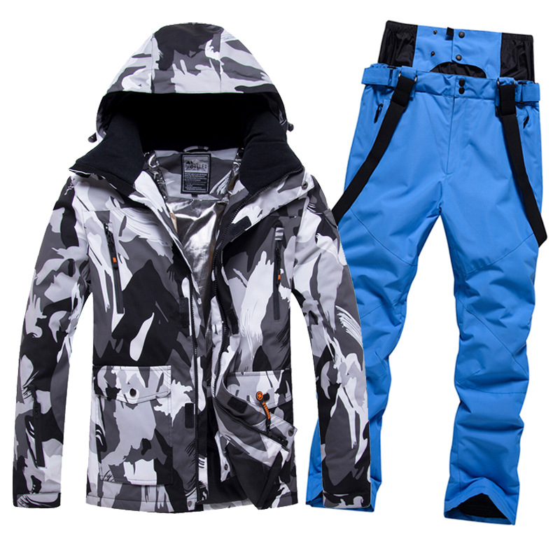 Férfi síruhák, vízállóak és lélegzőek, snowboard és dupla deszkás sífelszerelések, téli meleg sífelszerelés_voghion.com