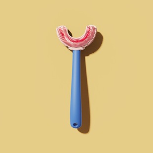 Amazon Customized Kidsren's U-Shaped Toothbrush Smart U-Shaped Lazy Silicone Toothbrush Mouth-Mounted Manual Kidsren's Toothbrush