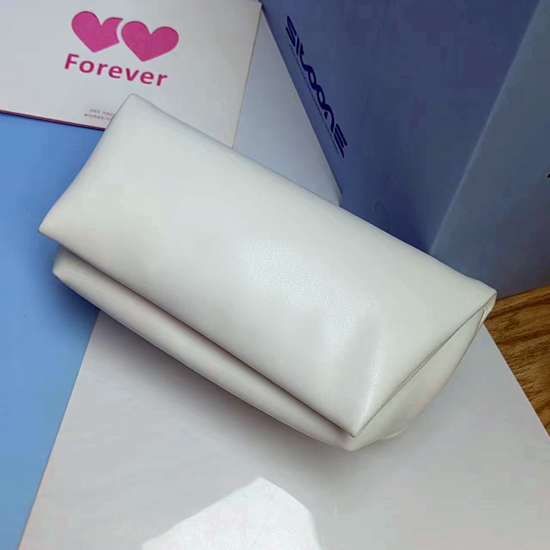 New Women's Leather Glasses Case, Large Capacity White Sunglasses Case, Storage Bag, Portable Sunglasses Case with Logo Printed