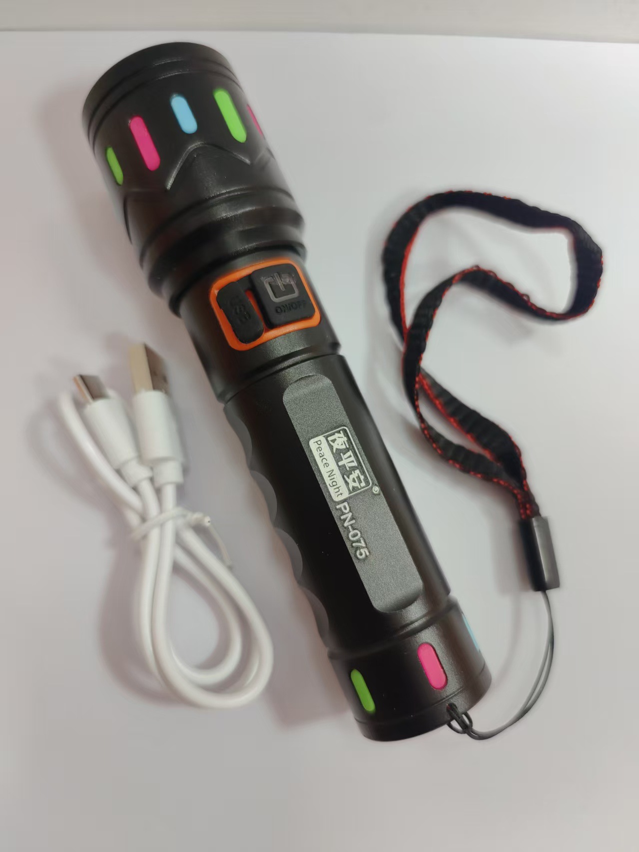 Telescopic Zoom Flashlight Outdoor Household Emergency Portable Rechargeable Handheld Laser Flashlight Led Light