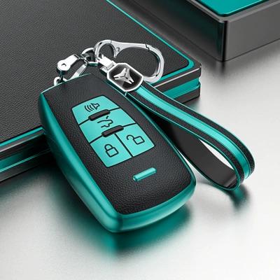 Car key bag X55 Car X65 Key Cover D50 - baic-light-grass-green-hanging-buckle-rope-all-inclusive-anti-fall