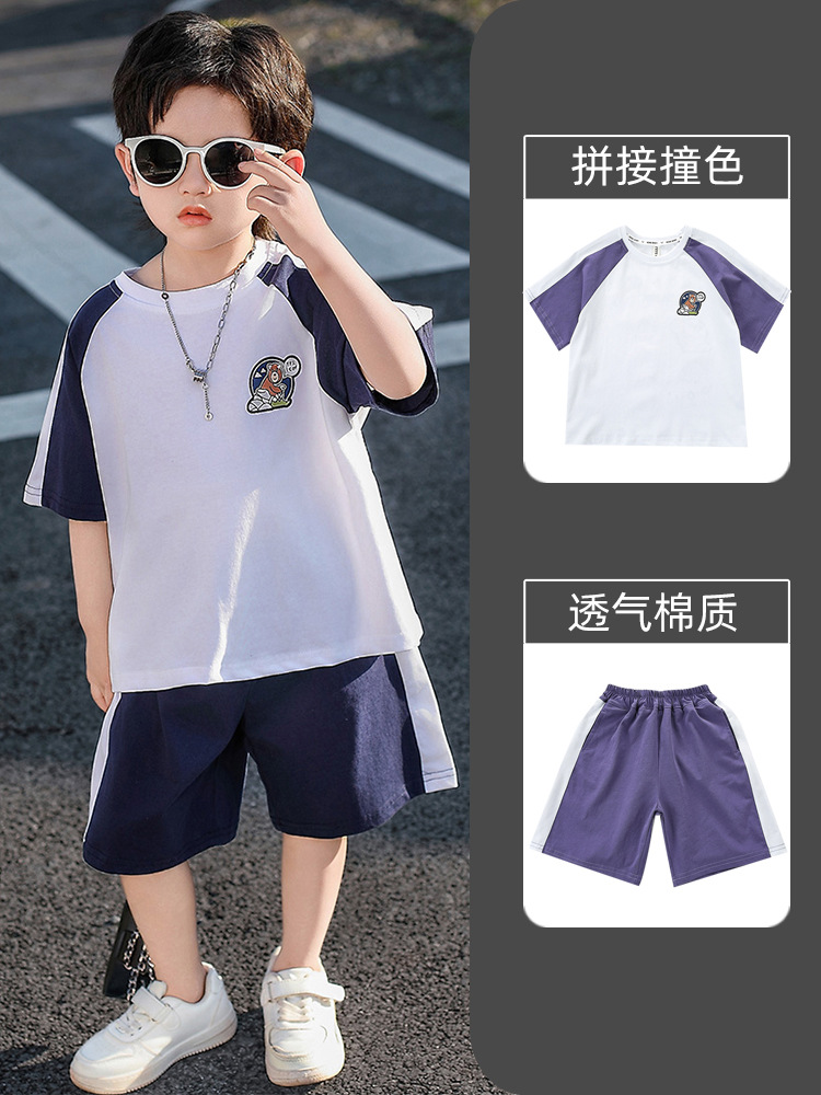 Conjunto de Verano para Niños 7850, Traje de Dos Piezas de Manga Corta, Ropa Casual Elegante para Bebé Niño, Nuevo 2026