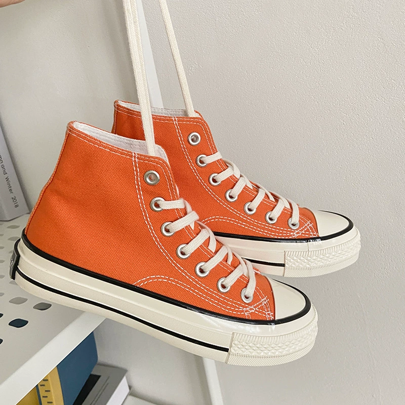 Канвасовые кроссовки высокие (Canvas High-Top Sneakers), корейский стиль, классика повседневная, размеры EU 35–44