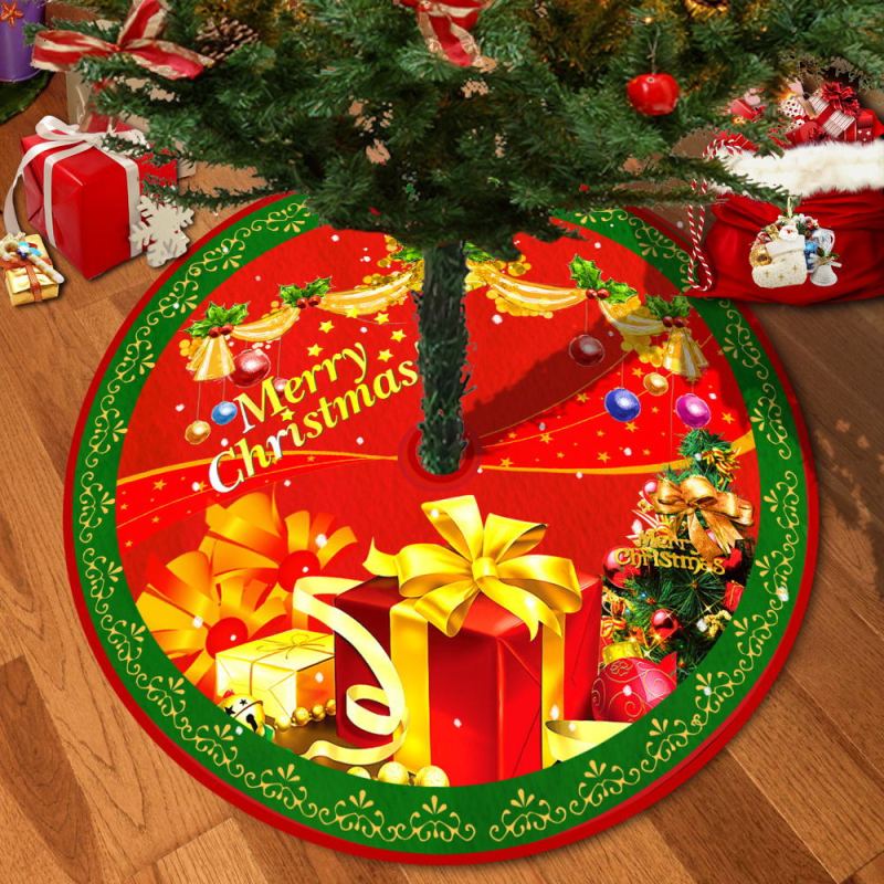 越境で人気のクリスマスツリー用スカート、写真やサンプルでカスタムメイド可能、クリスマスツリーの下にプレゼントを置くための敷物|undefined