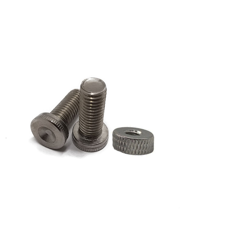 GB /T 836 滚花小平头手拧螺栓DIN 653滚花型不锈钢手拧螺栓螺丝