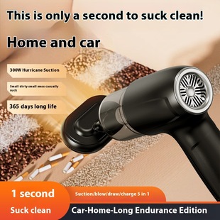 Cross-Border Car and Home Vacuum Cleaner, Five-In-One Portable Rechargeable Handheld High-Suction Dust Blower, Hot-Selling and Lightweight