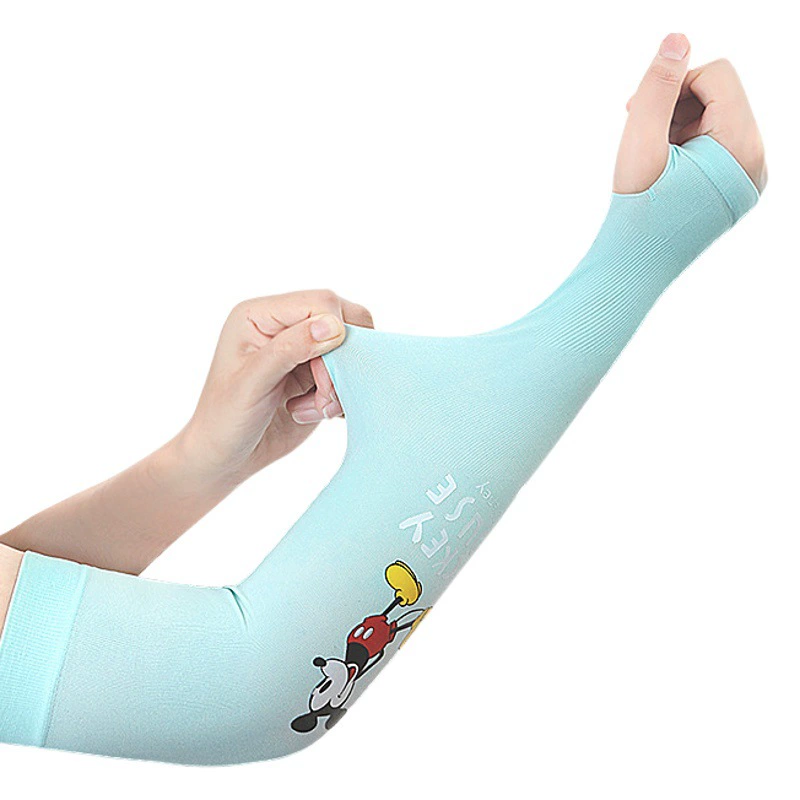 Детские ледяные рукава Disney, солнцезащитные рукава, летняя тонкая защита от ультрафиолета, детские летние ледяные шелковые рукава для младенцев