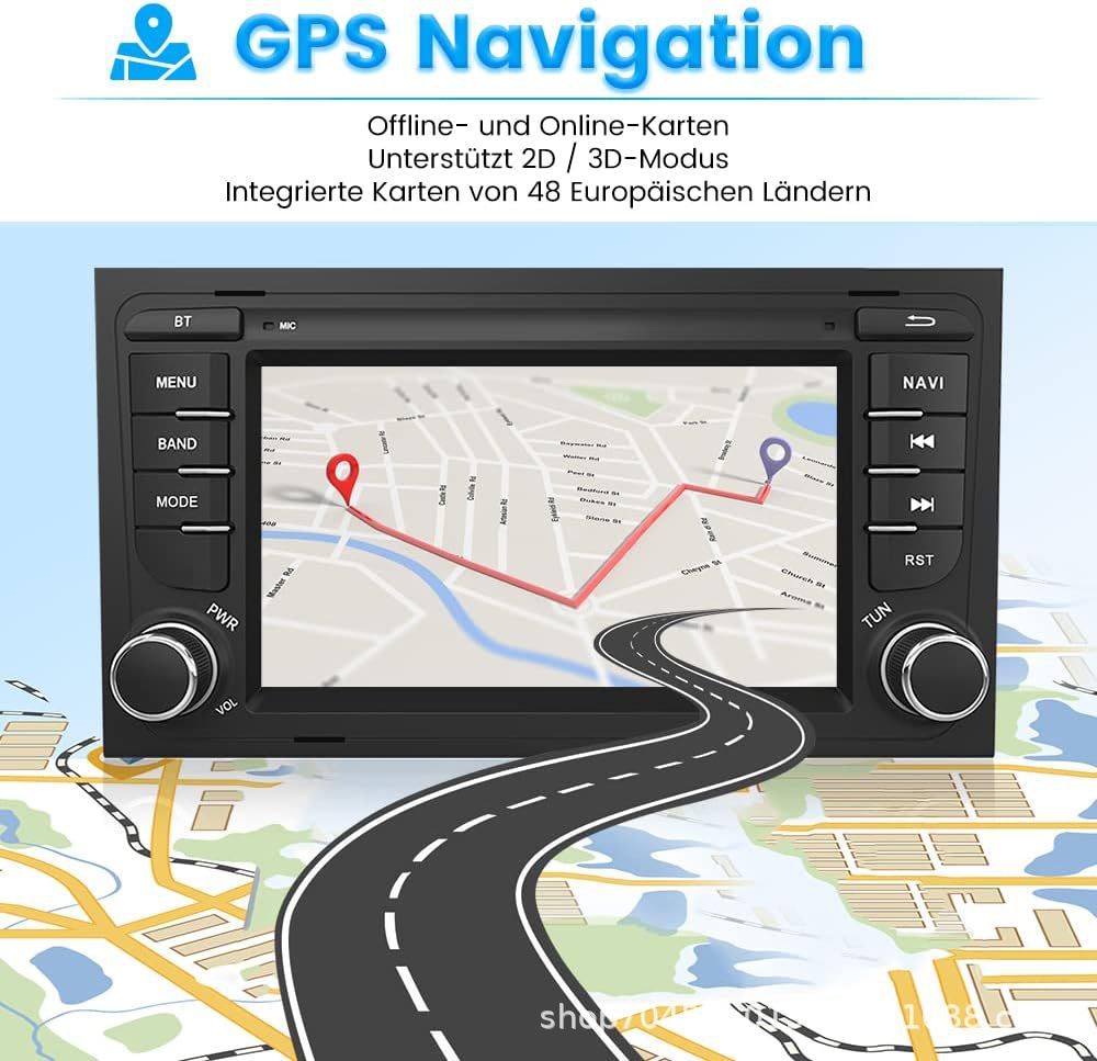 7 inch 9 inch is suitable for Audi A4 car Android central control large screen GPS navigator reversing image all-in-one machine