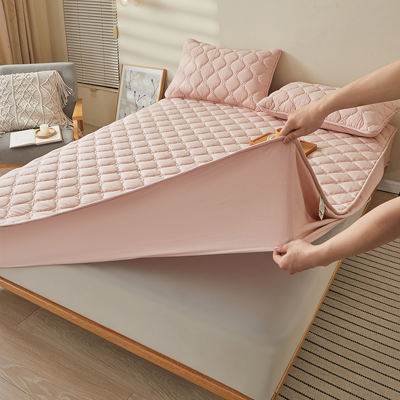 Class A soybean fiber quilted fitted sheet one-piece Simmons non-slip mattress protective cover bedspread all-inclusive dustproof