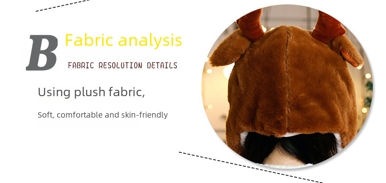 Cappello di babbo natale con orecchie mobili decorazione natalizia_voghion.com