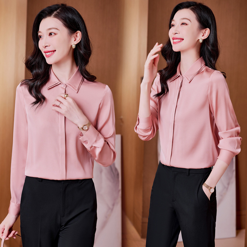 Spring elegant fashionable silk shirt