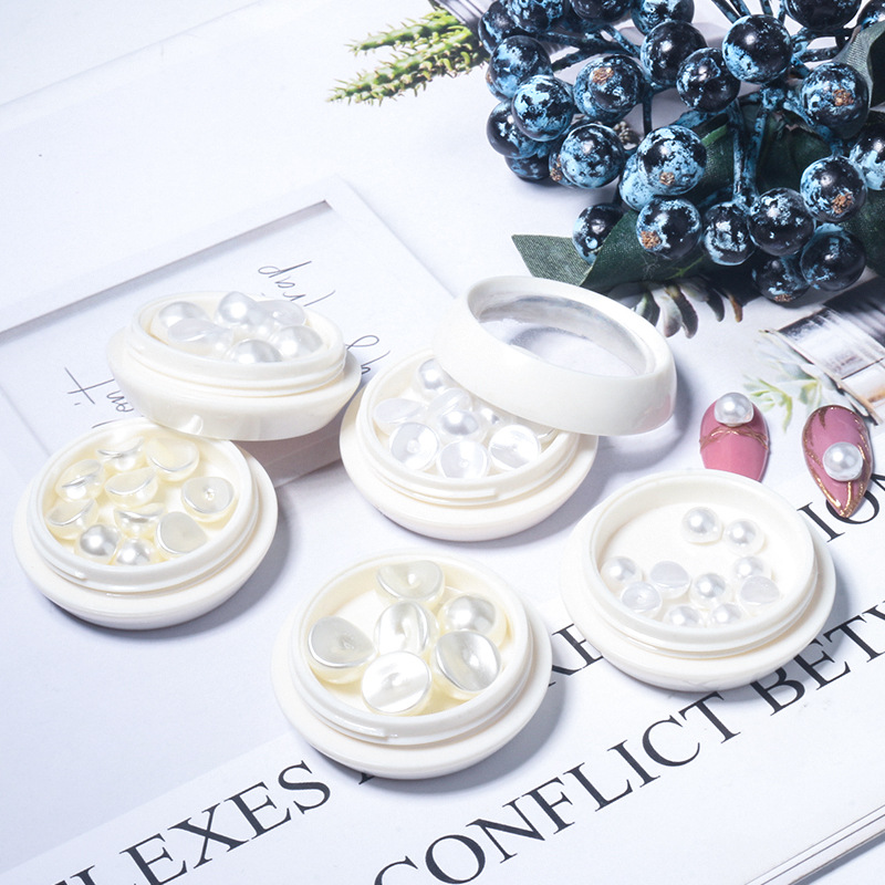 Japanese white three dimensional nail decoration pearl