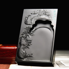 精品珍藏禮品文房四寶天然原石安徽歙縣老坑黑龍尾歙硯端硯書