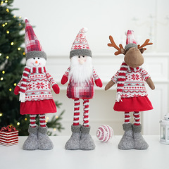 サンタクロース雪だるまヘラジカ人形置物クリスマス装飾品赤い人形ホームショーウインドー人形置物
