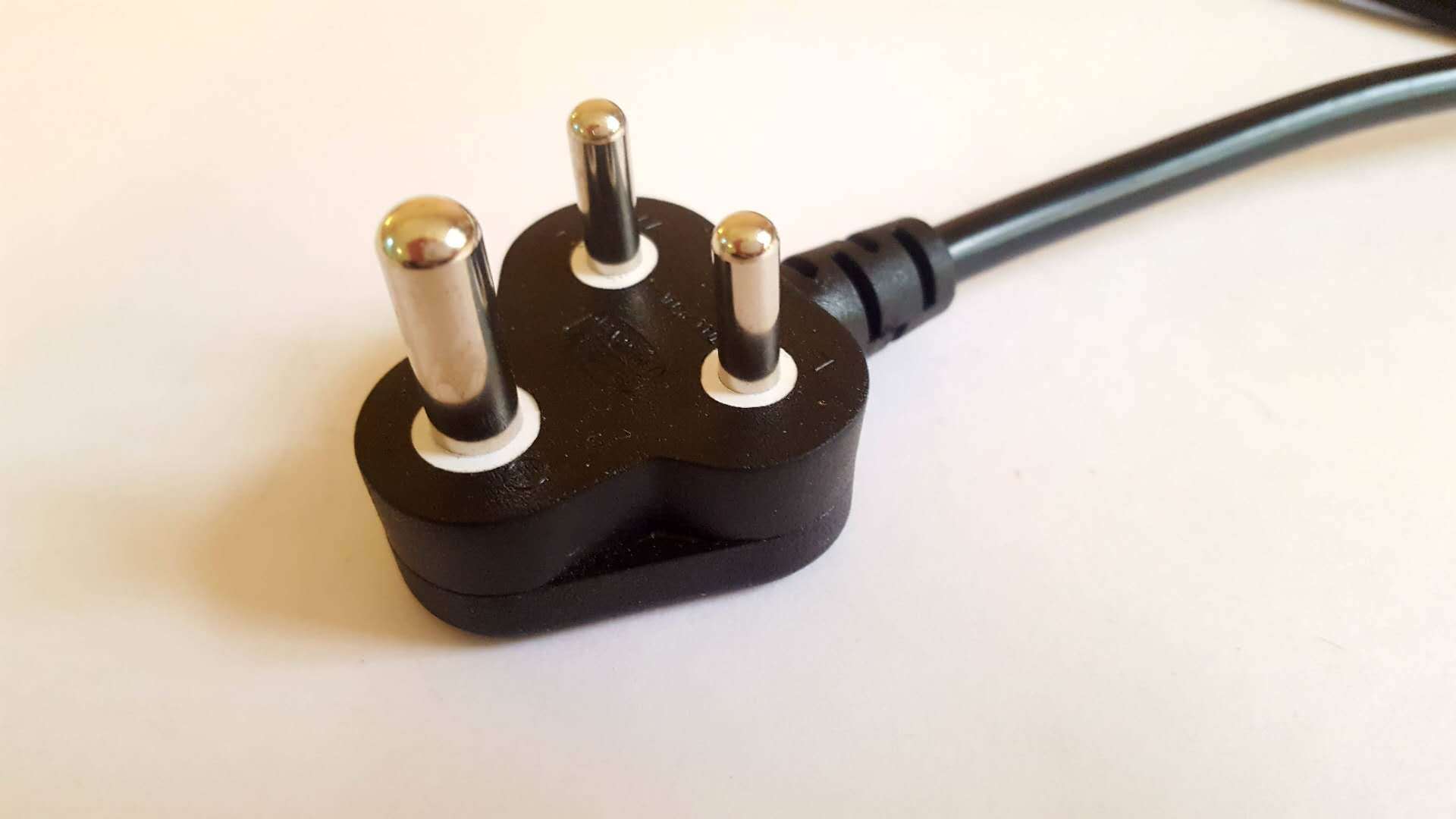 小南非电源线 印度插头线 3插0.75平适配器电脑连接服务器对接线